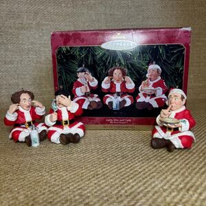 Hallmark Keepsake Three Stooges Wise Stooges Ornament Set of 3 w/ Box 2001